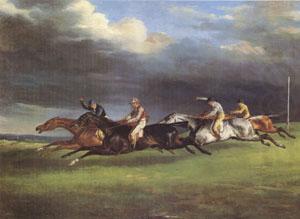 Theodore   Gericault The Derby at Epsom in 1821 (mk05) china oil painting image